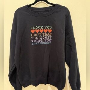 Taylor Swift Black Sweater with Cruel Summer lyrics